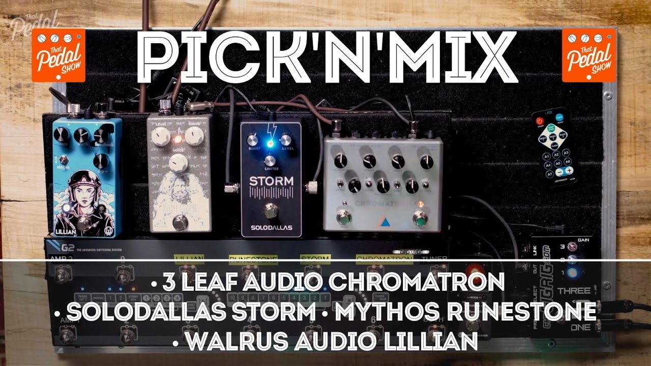 Mythos Runestone, 3 Leaf Audio Chromatron, Walrus Audio Lillian, SoloDallas Storm  – TPS Pick'N'Mix