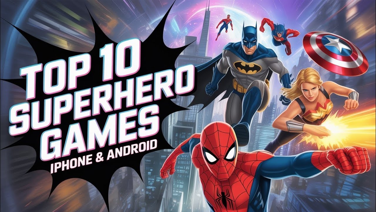 TOP 10 SUPERHERO GAMES for iPhone & Android (2025) - Epic Mobile Battles | EpicGameVault