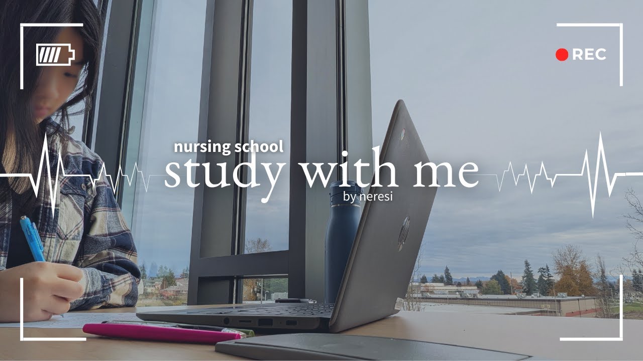 1 hour study with me | nursing student | no talking | no background music | realistic study ambience