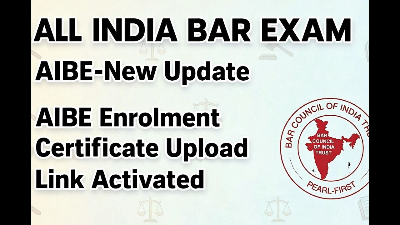 AIBE- New Update Enrolment Certificate upload link Activated |All INDIA BAR EXAM |#aibe20resultdate