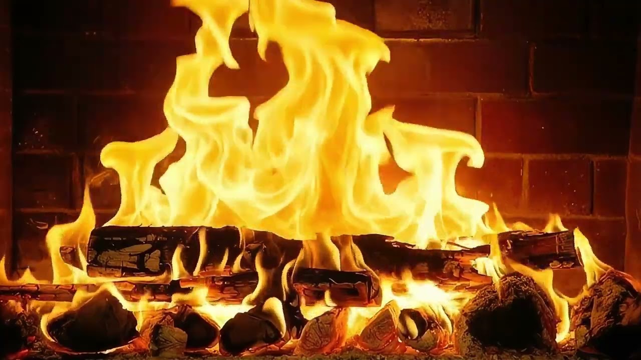 Cozy Crackling Fireplace ❄️ No Music - Pure Relaxing Fire Sounds for Sleep & Study #fireplace
