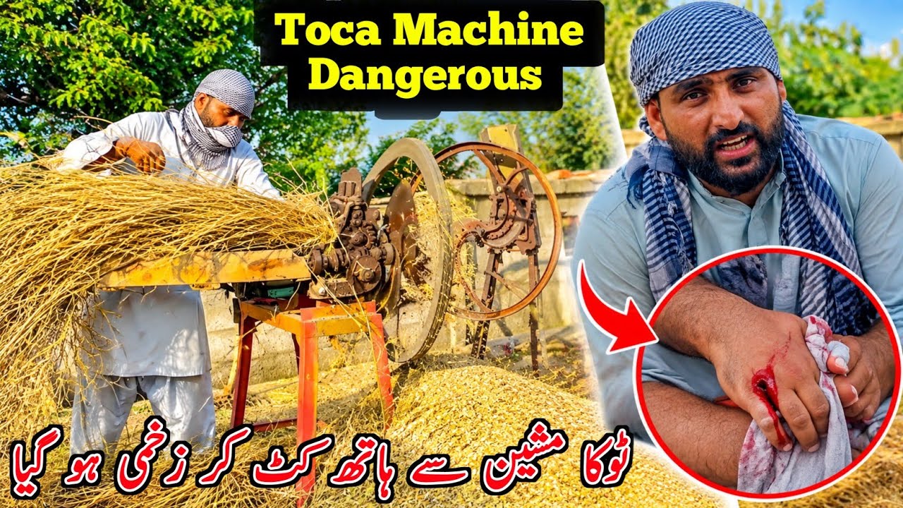 Hand Severed And Injured By Fodder-Cutting Machine ■ @ToqeeraVlogs @kashmirbeauty786 