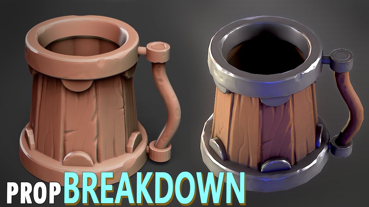 Stylized Mug Modeling, Sculpting and Texturing