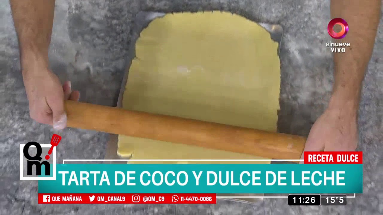 Receta dulce: Tarta de coco y dulce de leche