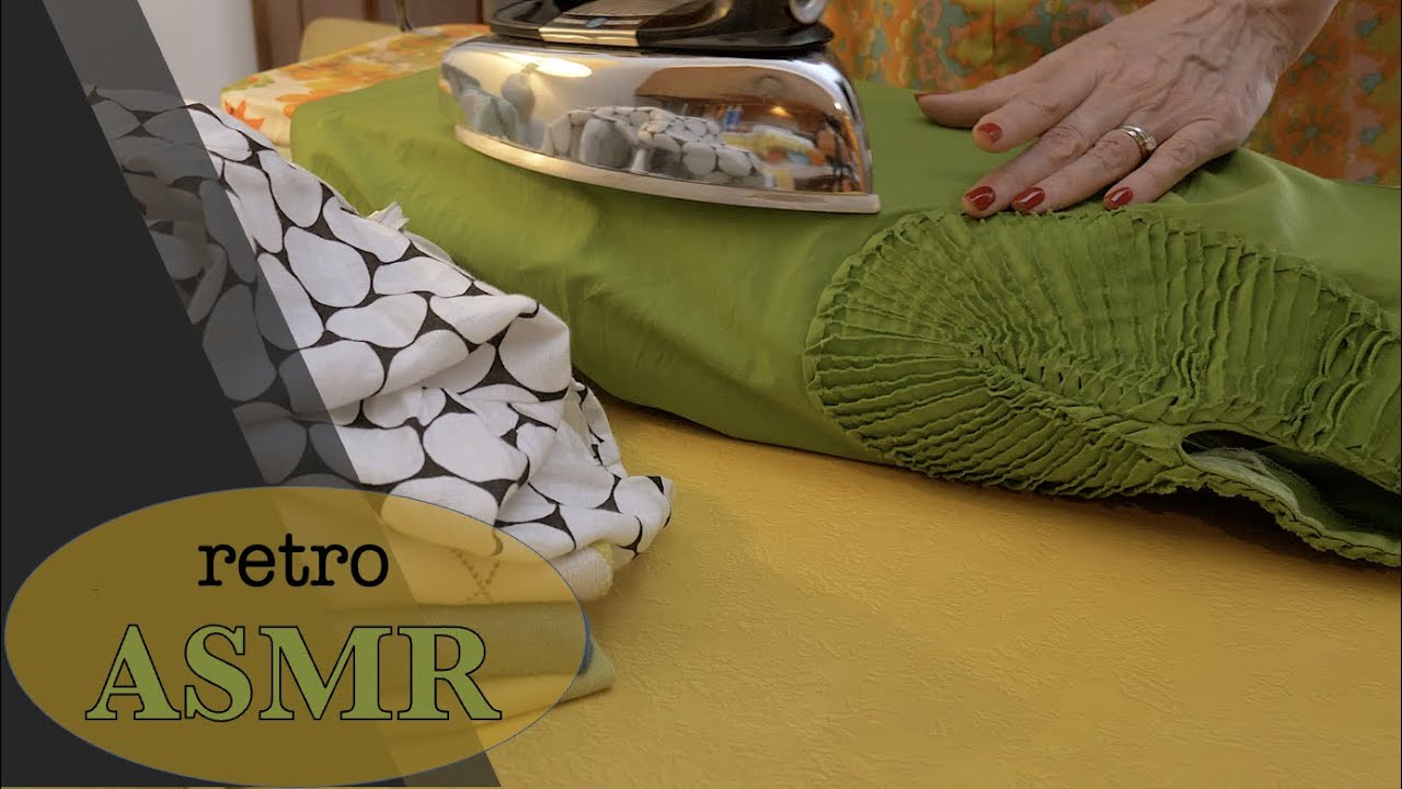 Calming Fabric Rustling & Steam Ironing * Lint Roller * Retro ASMR (No Talking)