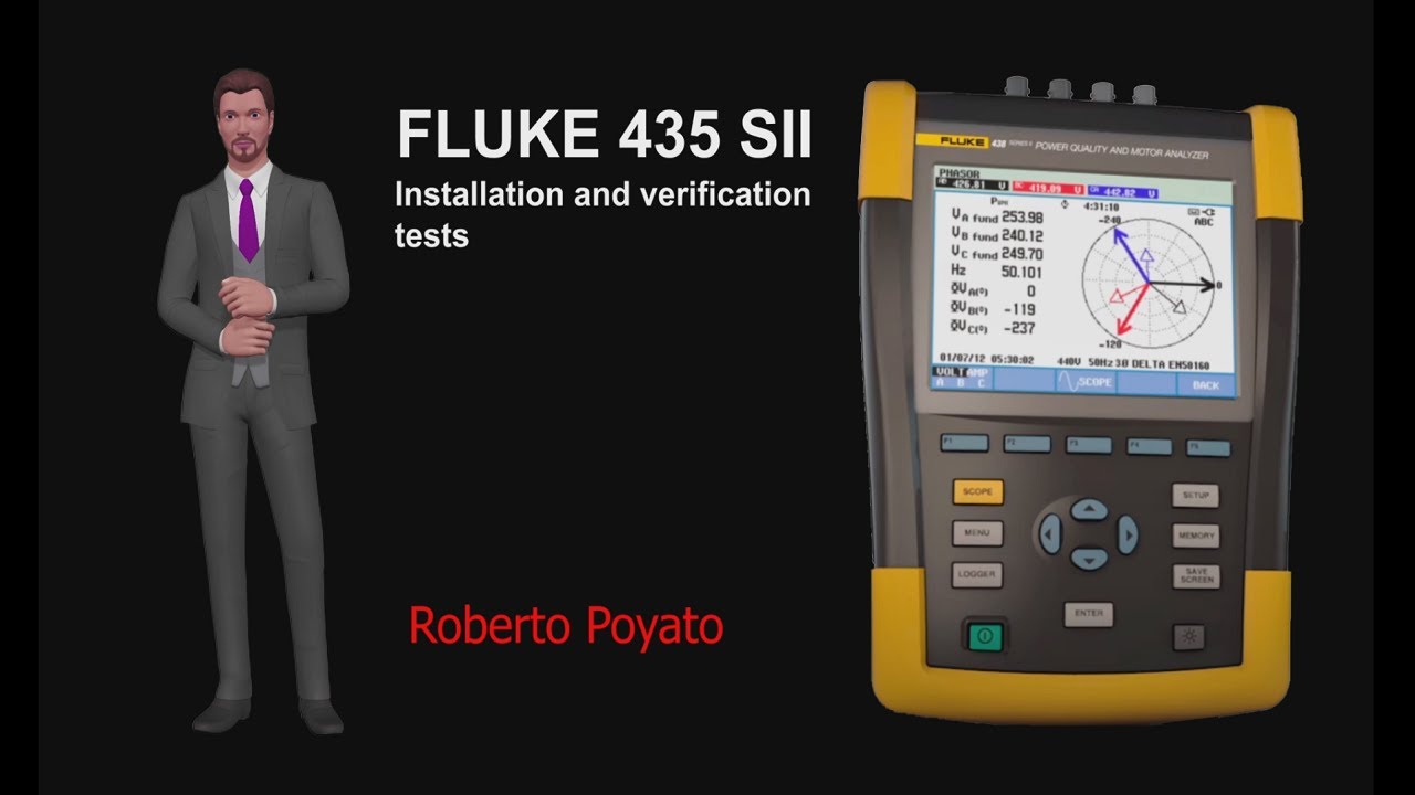 How to verify the correct installation of a power quality analyzer such as the Fluke 435 SII