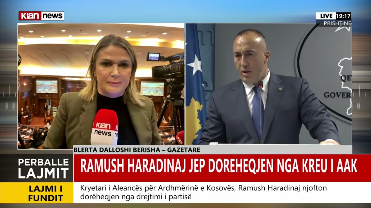 Ramush Haradinaj njofton largimin nga drejtimi i AAK-së, raporton Blerta Dalloshi