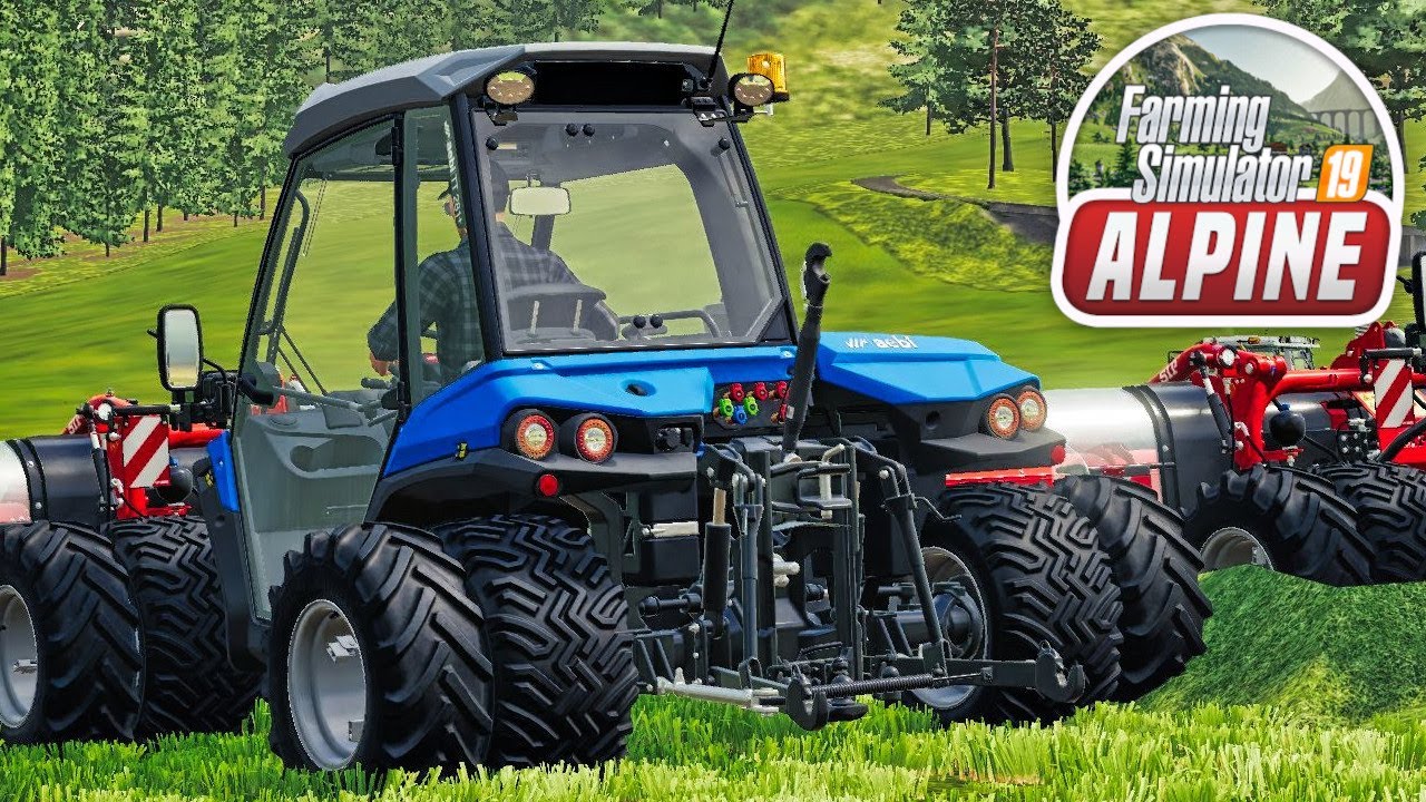 LS19 ALPINE - Mit 2 Aebi am Steilhang SCHWADEN und PRESSEN - Ls19 Alpine DLC ERLENGRAT