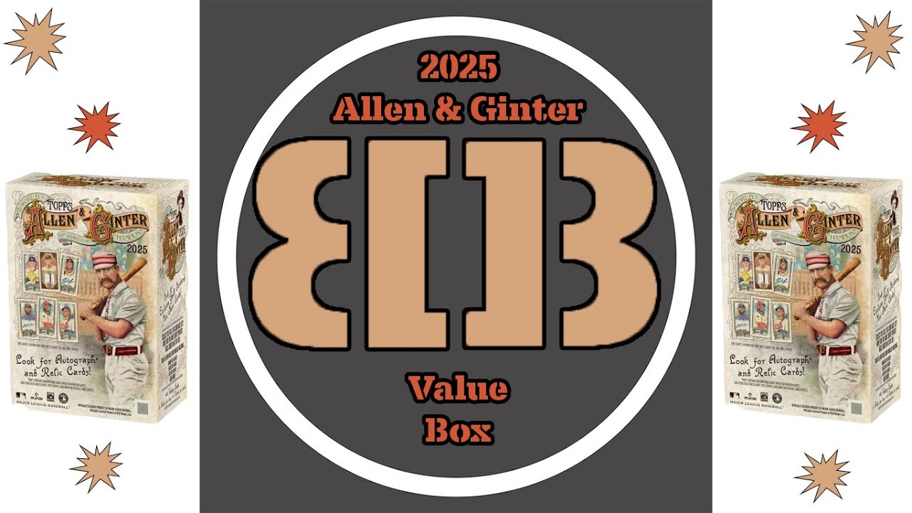 Набор коллекционных бейсбольных карточек Topps Allen & Ginter Value Blaster Box 2025 года.