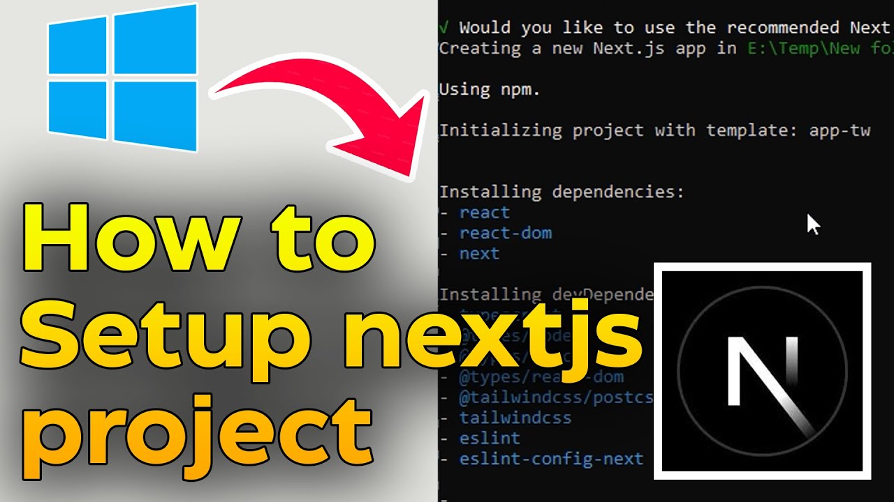 How to Setup Next.js Project with Tailwind CSS on Windows | Step-by-Step Guide