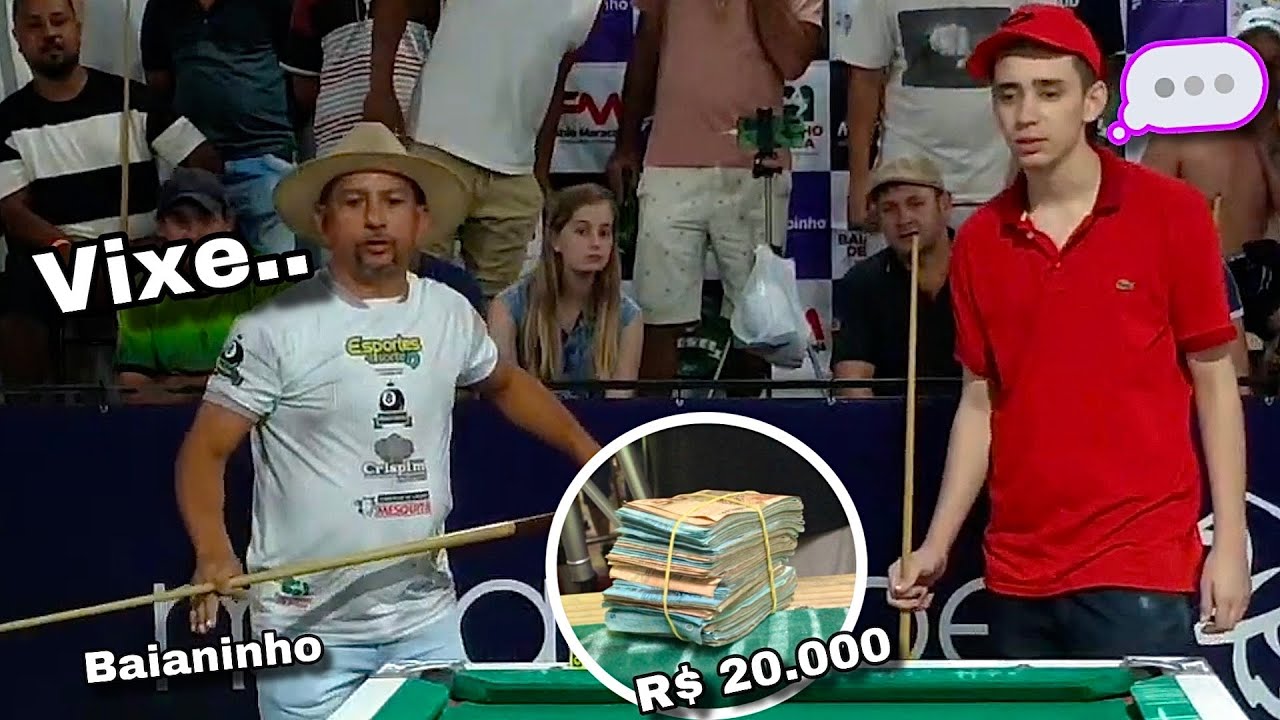 BAIANINHO ENFRENTOU A REVELAÇÃO DO SUL DO BRASIL  #sinuca #baianinho #sinucaaovivo