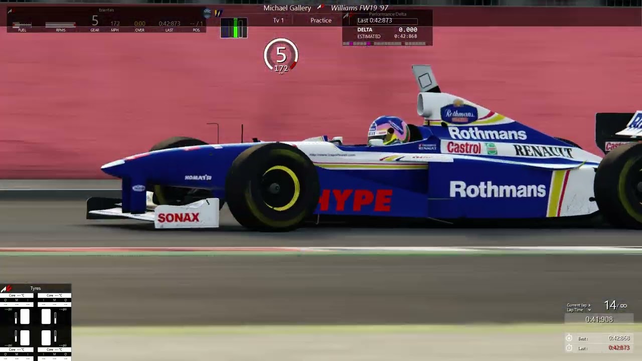 Assetto Corsa - Silverstone National - Hot Lap - 1997 Williams FW19 - 260208