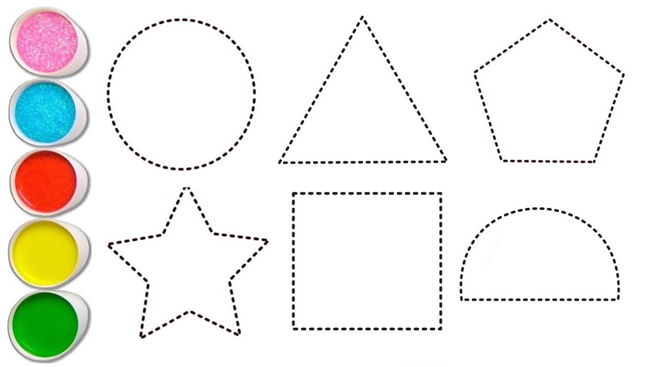 Shapes drawing for kids | Shapes Names | Learn 2d shapes | Colour for toddlers | Kids Learn video ￼
