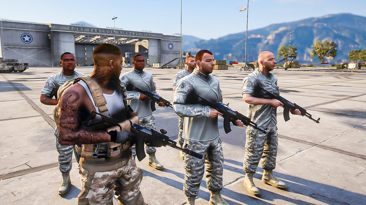 GTA V ZOMBIES #55 - O FORT ZANCUDO ESTÁ CHEIO DE MILITARES DO EXERCITO!
