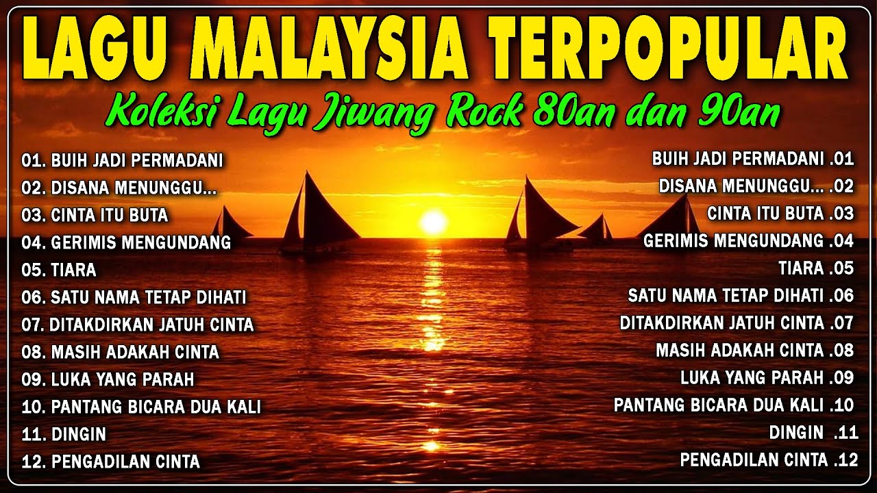 Lagu Malaysia Kegemaran 90an - Lagu Rock Jiwang 90an Terbaik - Lagu Kenangan Sepanjang Masa⚡