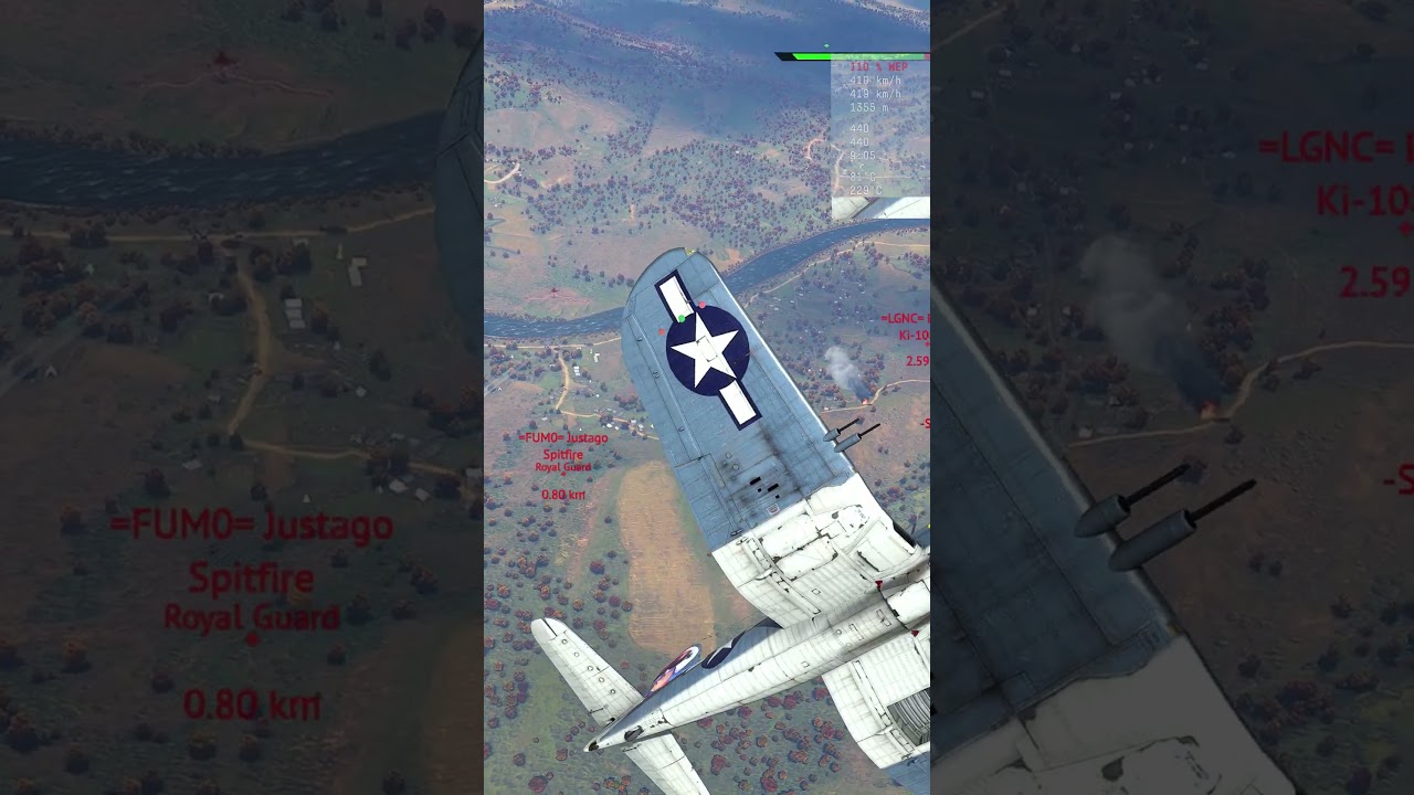 Spiral climb energy TRAP on a Spitfire with a viewer!  - F4U-1C Corsair War Thunder Air RB