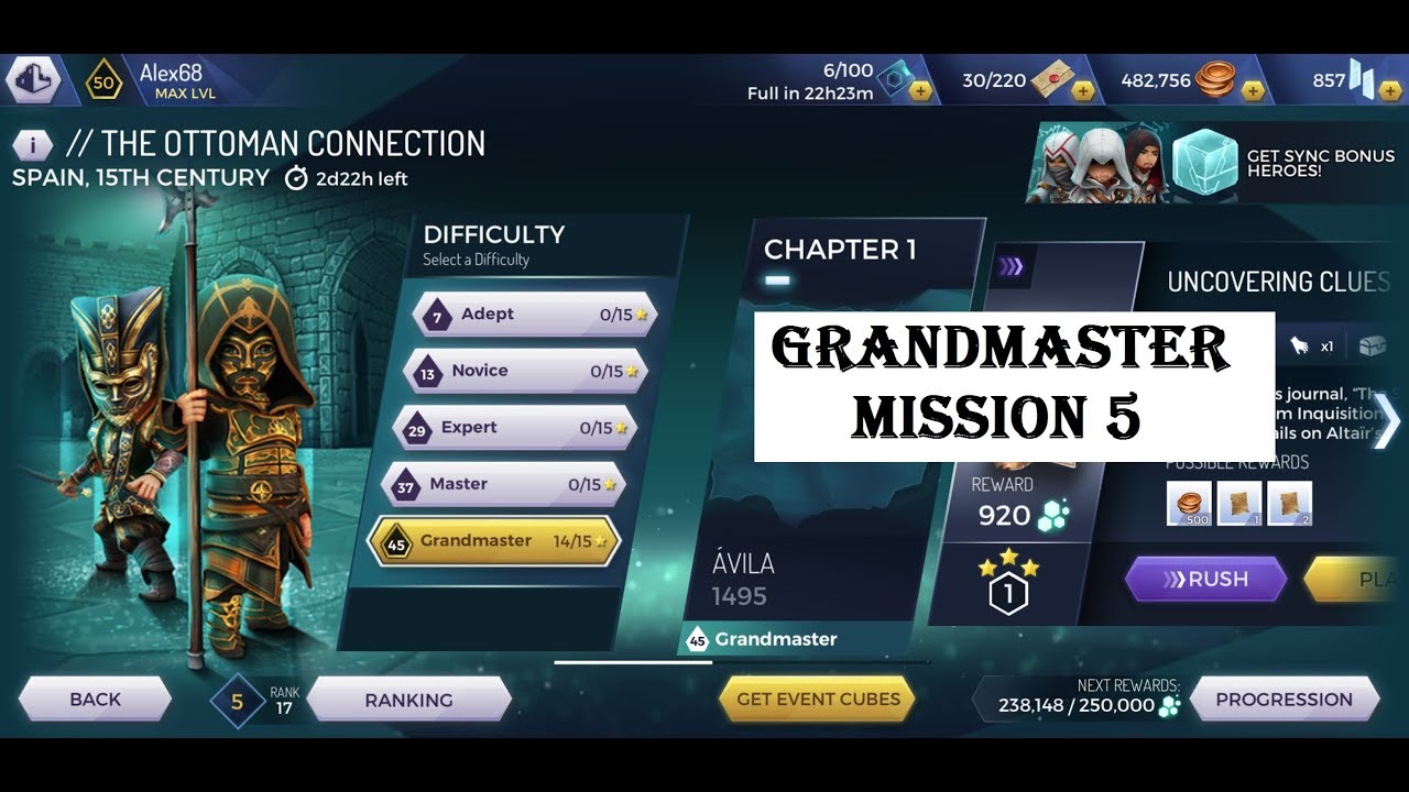 Grandmaster Mission 5 The Ottoman Connection Event Assassin's Creed Rebellion Helix Rift Event