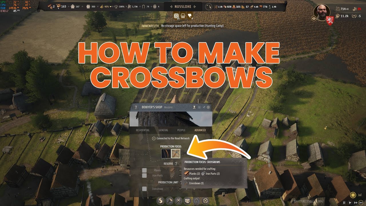 NEW PATCH! How to make crossbows manor lords