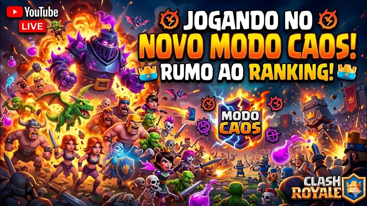 JOGANDO CLASH ROYALE NO NOVO MODO CAOS