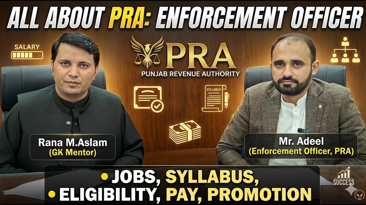 Mr. Adeel (Enforecement Officer PRA) Guided about EO Preparation, Eligibilty Criteria,Syllabus & Pay