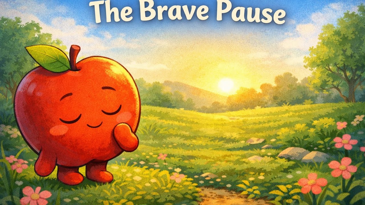 Alfie the Apple: The Brave Pause | Calm Story for Kids ✅