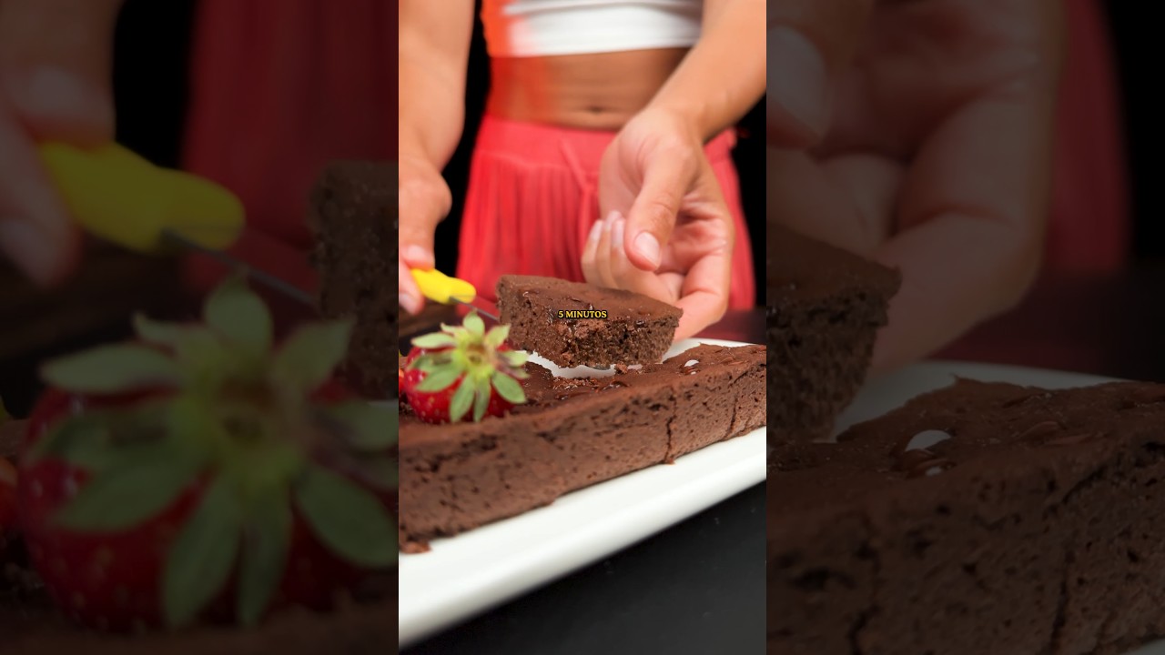 Brownie Sin Harinas En 5 minutos #recetas