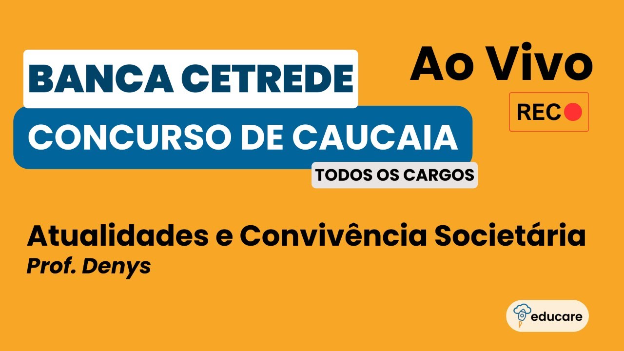 Atualidades e Convivência Societária - BANCA CETREDE - Todos os cargos