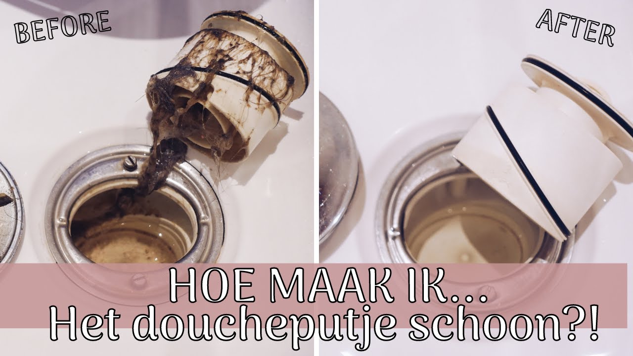 DOUCHEPUTJE SCHOONMAKEN | Hoe maak ik het douche putje schoon? | Before en after
