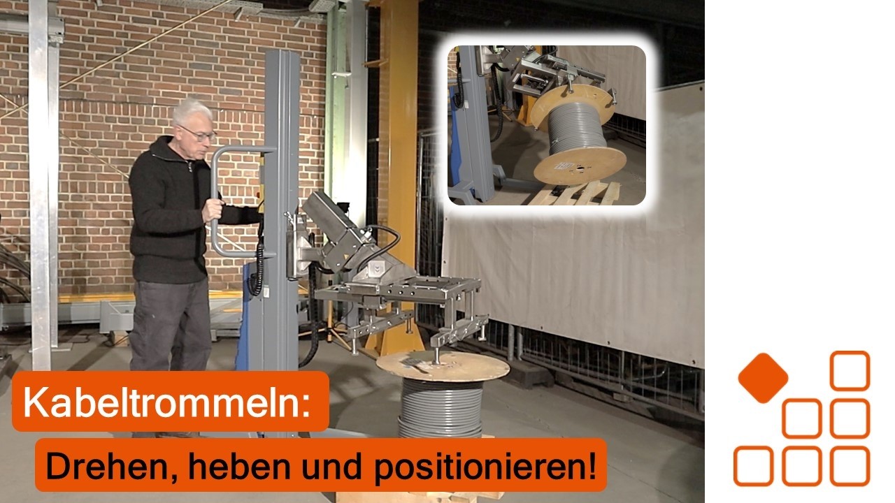 Ergonomische und effiziente Hebetechnologie für Kabeltrommeln: Der ezzLIFTmaster150!