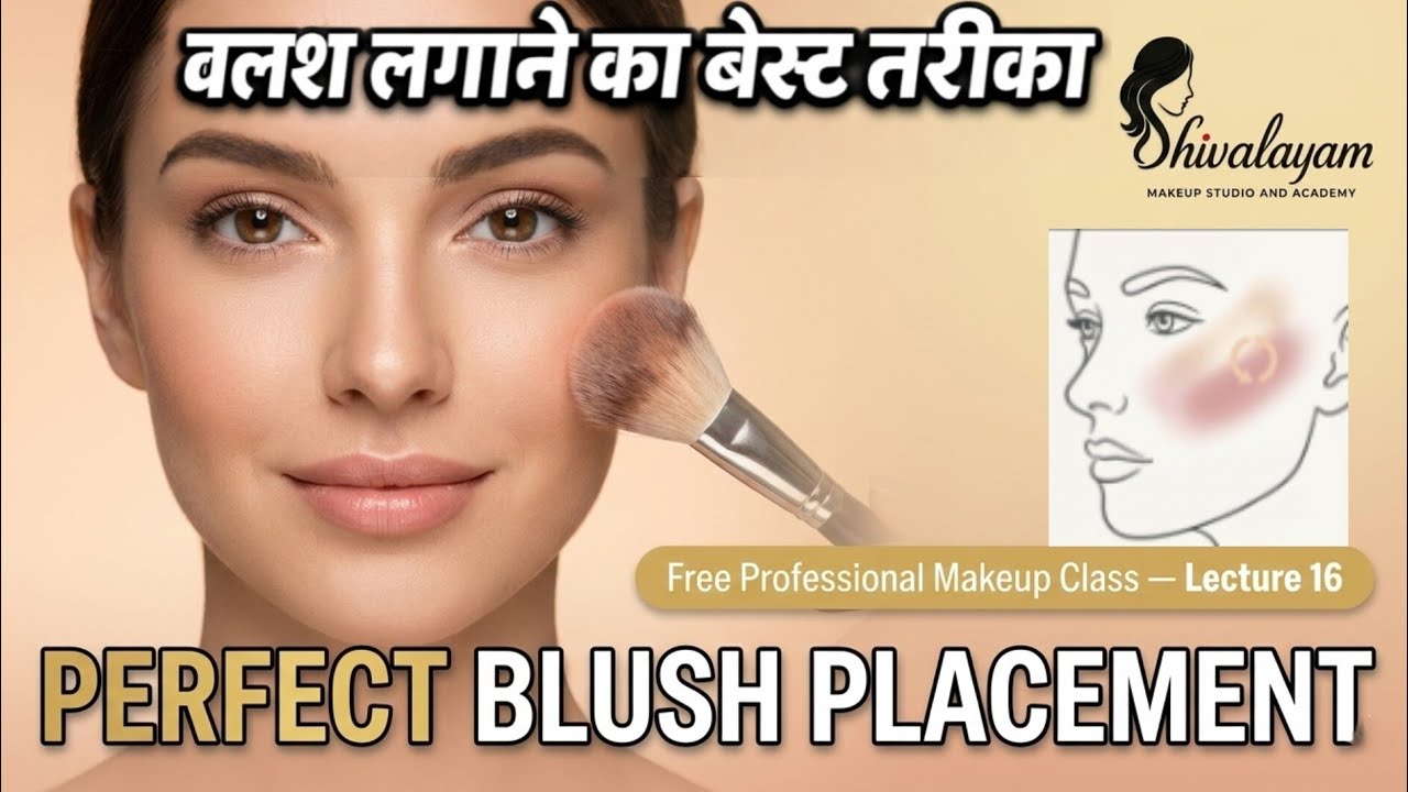4 Best Blush Techniques for Indian Skin | Different Face Shapes & Skin Tones | Lecture 16