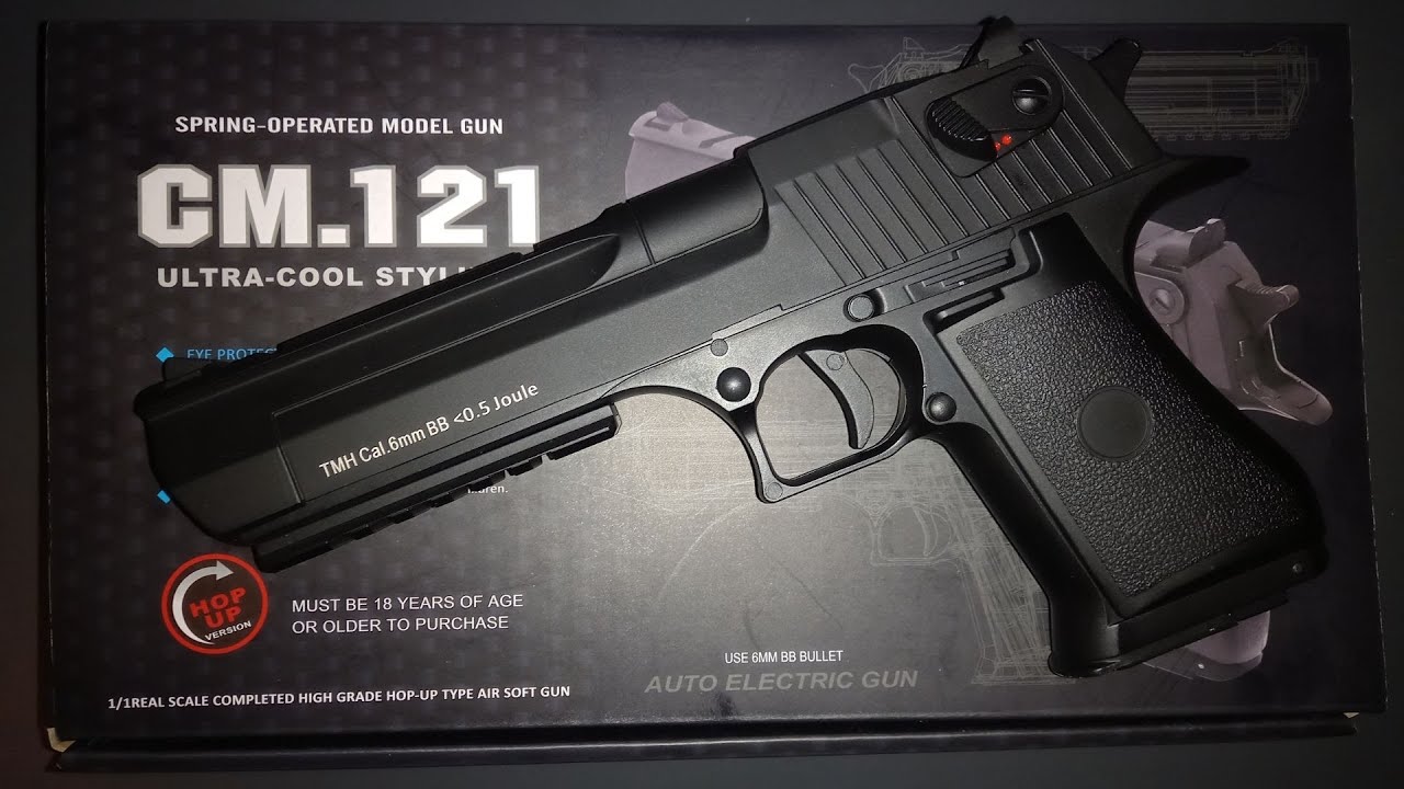 Страйкбол - Desert Eagle Cyma CM.121 (электрический) - Обзор