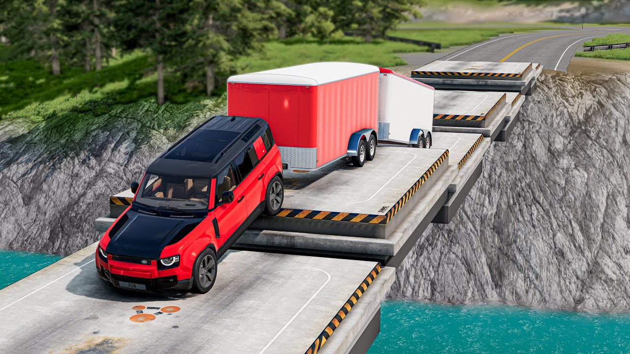 Cars vs Trembling Bridge BeamNG Drive Challenge Ends in Total Destruction!