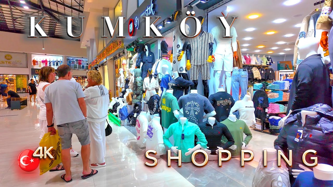 SIDE KUMKOY 📍 Evening Shopping Walking Tour 4K ANTALYA TURKIYE #turkey #kumköy