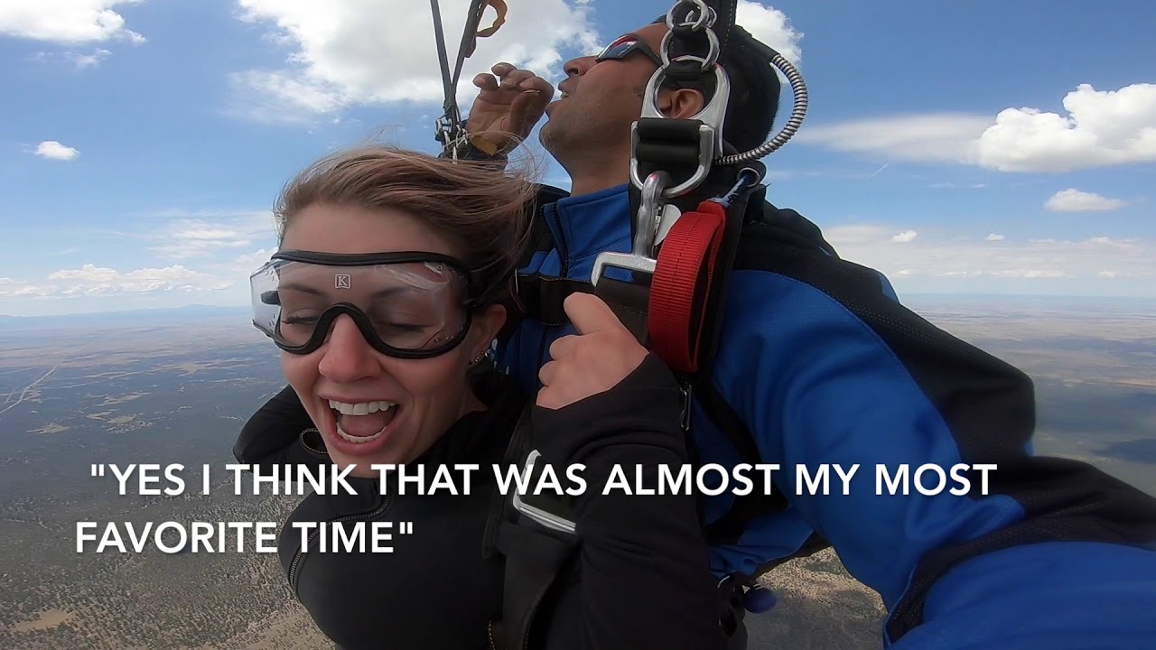 My skydive wedding proposal in mid air