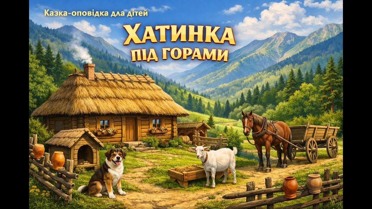Казка  для дітей ХАТИНКА ПІД ГОРАМИ