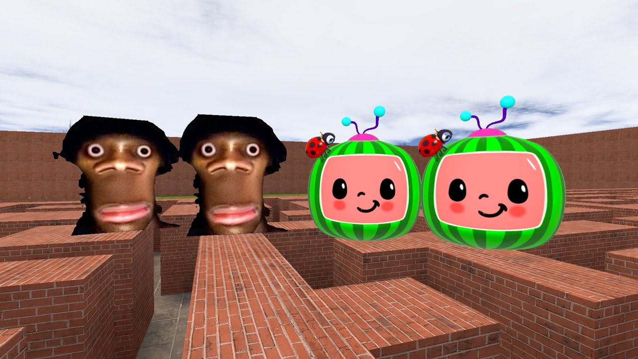 Many Hi my name is aughhhh and COCOMELON in GMod l Gmod Nextbots