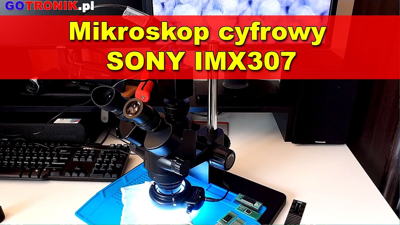 Mikroskop cyfrowy z kamerą SONY IMX307 1080P 7X 45X gotronik pl
