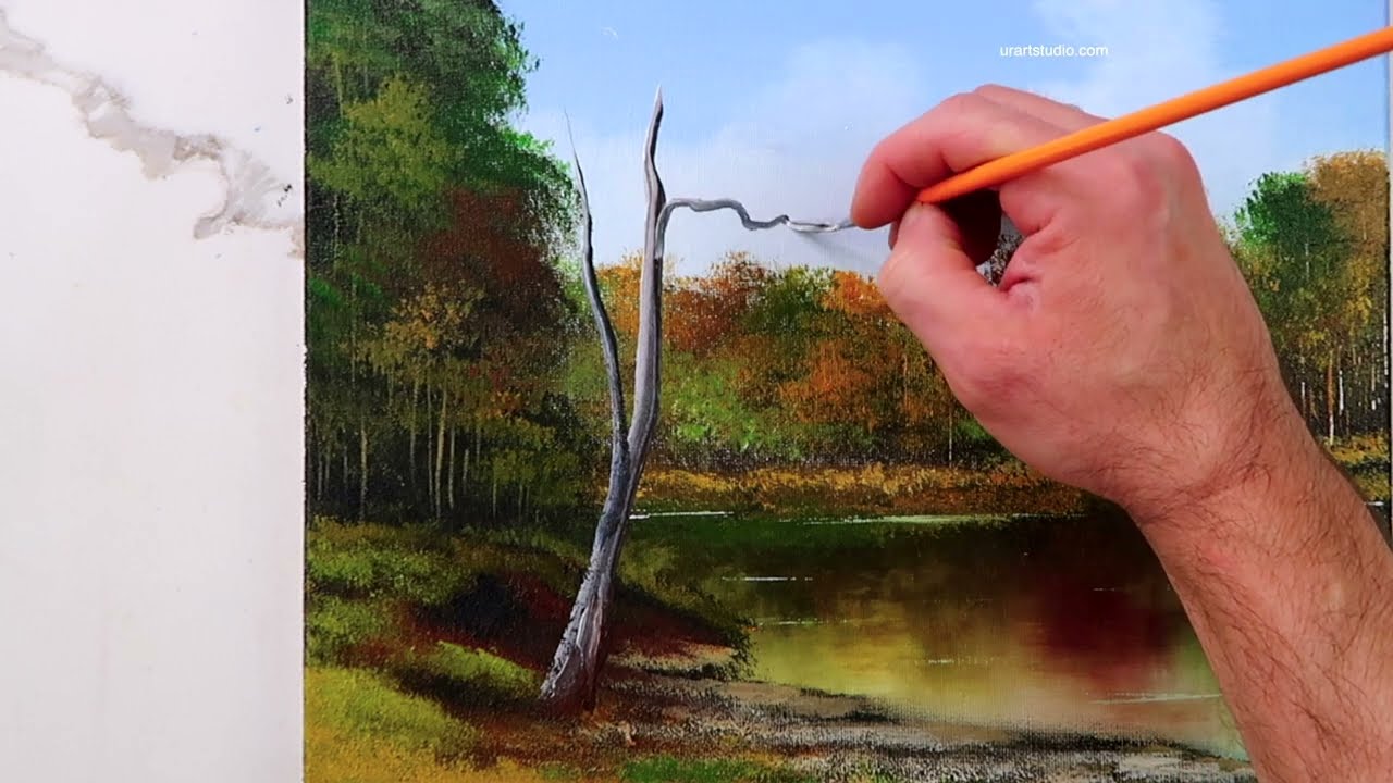 Scraggly Old Tree| Landscape Painting | Easy for Beginners