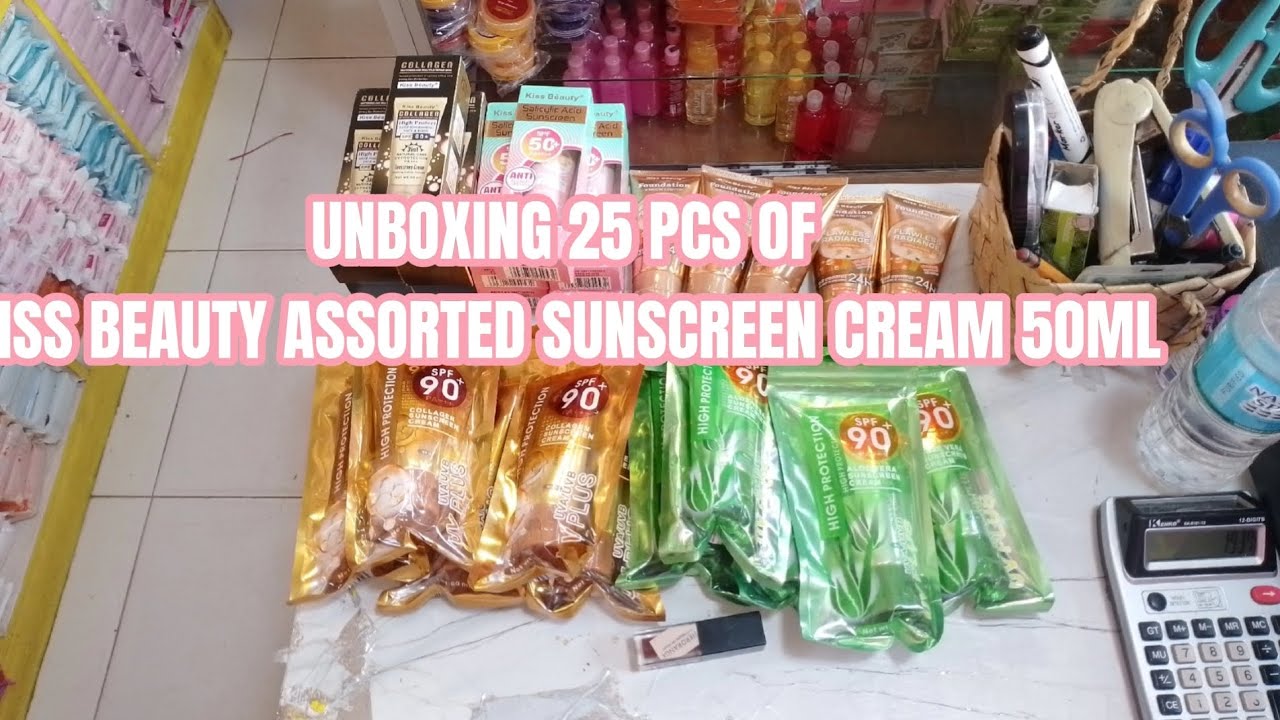 В комплекте 25 шт. солнцезащитного крема PF KISS BEAUTY ASSORTED 50 мл