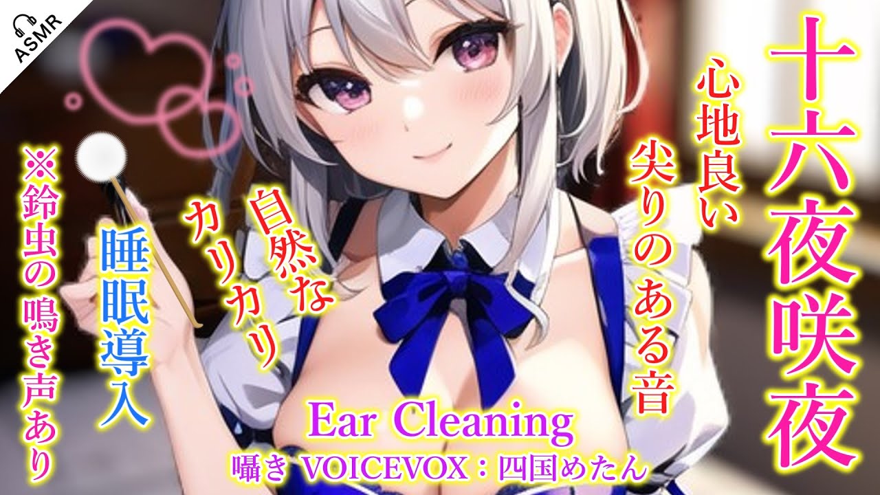 【ASMR】咲夜が心地良い尖りのある耳かきをします！(匠・囁き・右耳→左耳→両耳同時・睡眠導入)【3Dio】【touhou】Ear Cleaning