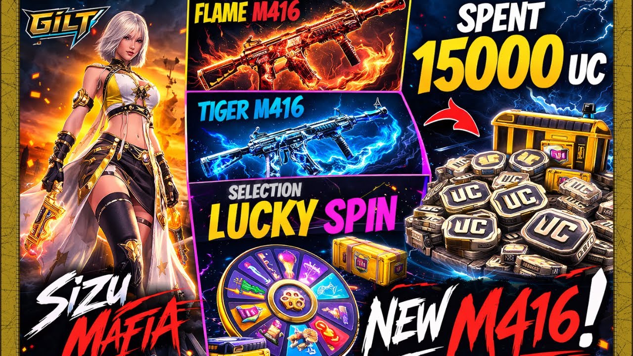 SPENT 15000 UC 😱 NEW M416 SKIN UNLOCKED | Lucky Spin Opening | BGMI #bgmi #bgmilive