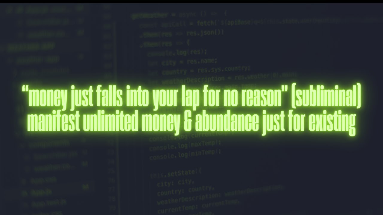 money just falls into your lap for no reason (subliminal)