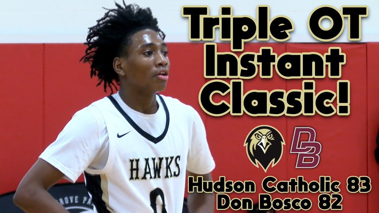 Hudson Catholic 83 Don Bosco 82 (3OT) | HS Basketball | Triple OT Thriller is an Instant Classic!