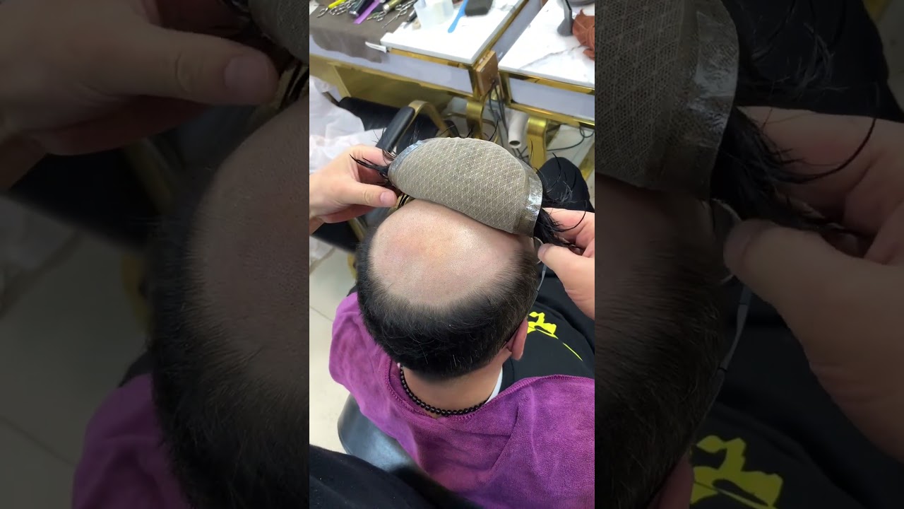 High-end men's wig #hairstyle #howtomakeawig #bestwigvendors #fullheadwig #barber #hairwigstudio