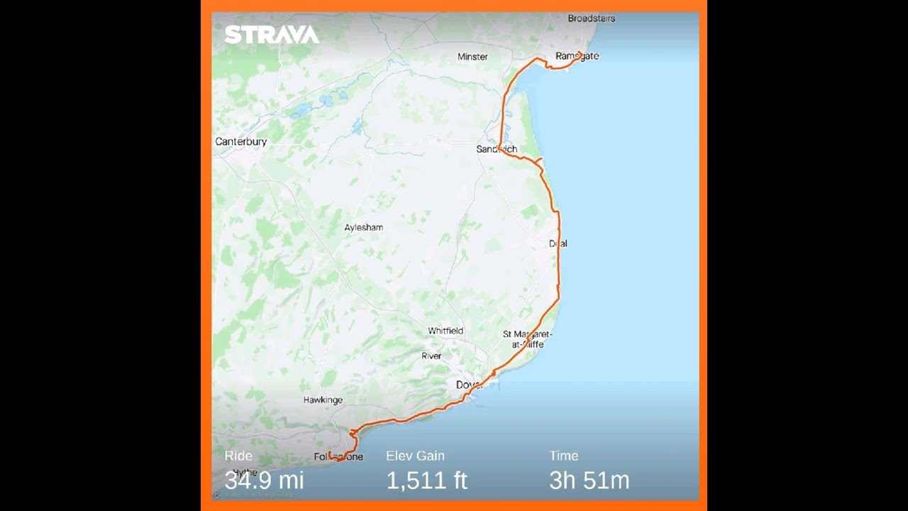 Cycling Ramsgate to Folkestone via Sandwich | Deal | St Margaret's Bay | Dover #kent #cycling