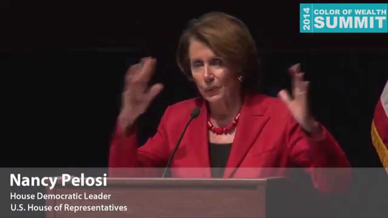 House Democratic Leader Nancy Pelosi speaks at the 2014 Color of Wealth Summit
