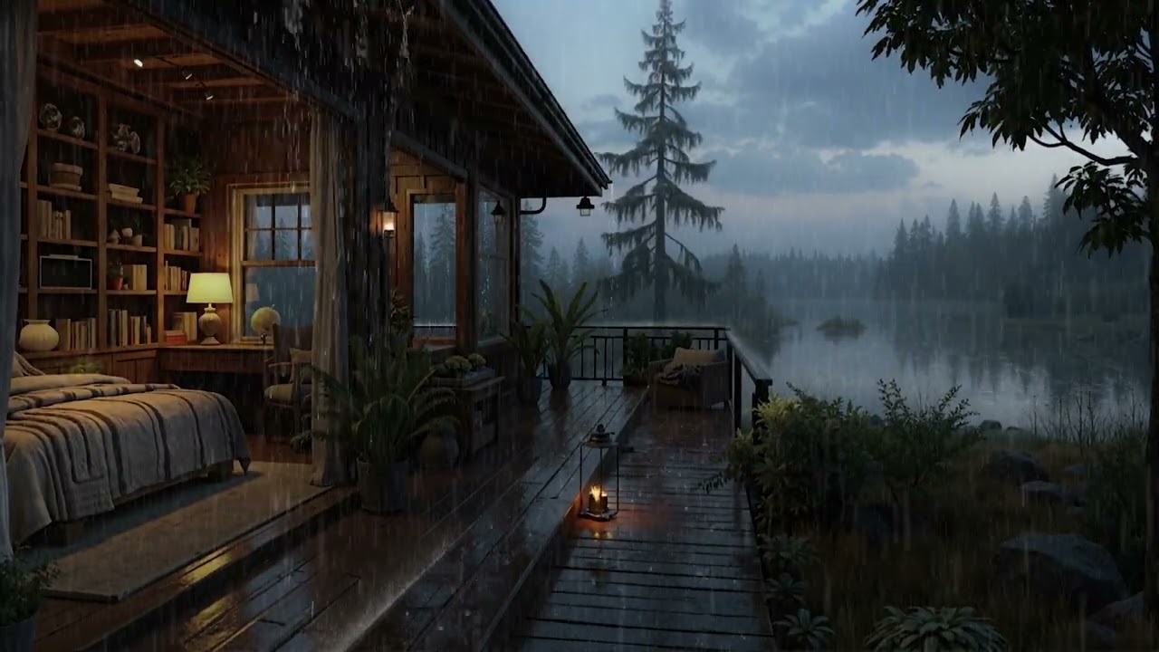 8 Hours Midnight Rain in a Quiet Forest 🌲 Gentle Healing Sleep Ambience (4K – No Ads)