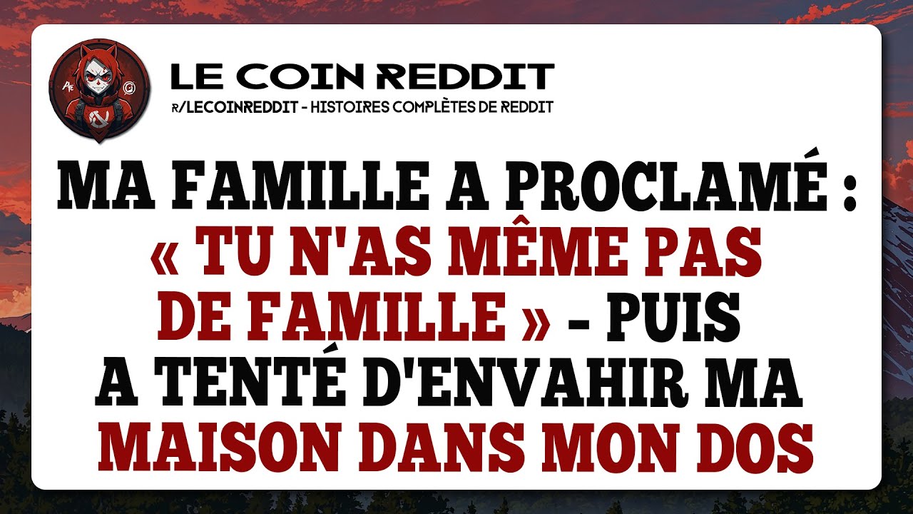 Ma famille a proclamé : « Tu n'as même pas de famille » – Puis a tenté d'envahir ma maison dans...