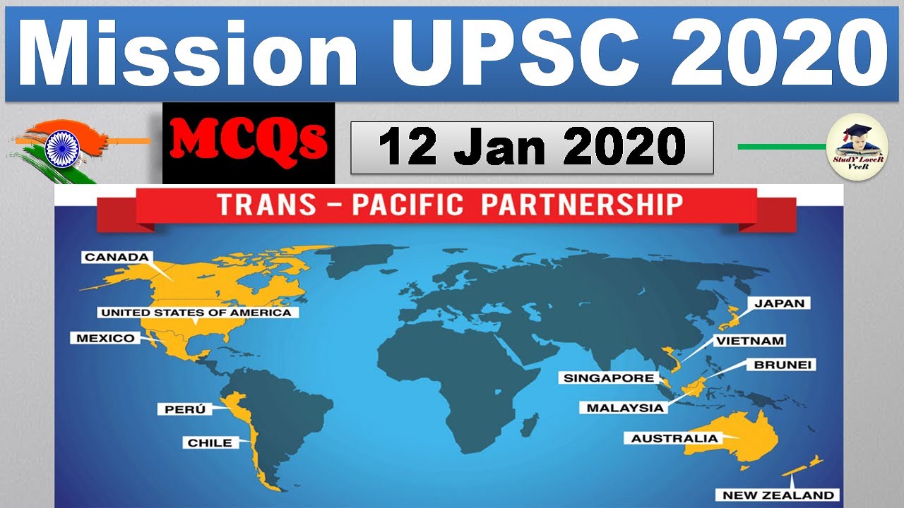 UPSC Prelims 2020 Preparation - 12 January 2020 Daily Current Affairs MCQ for UPSC / CSE / by VeeR