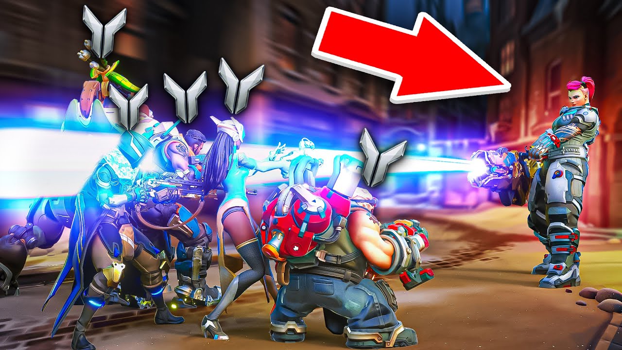 1 BUFFED Top 500 ZARYA vs 5 Silver Players - Who wins?! (Overwatch 2)